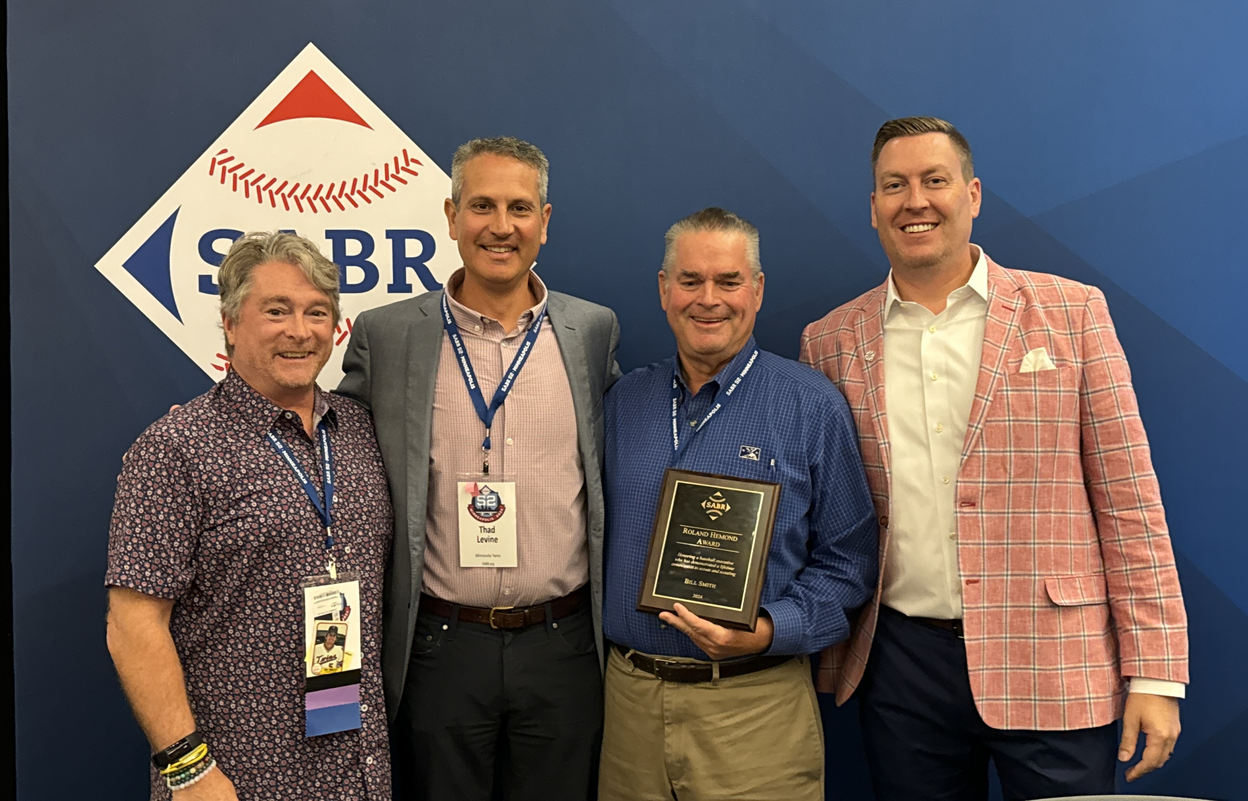 2024 Roland Hemond Award presentation: Dan Evans, Thad Levine, Bill Smith, Scott Bush