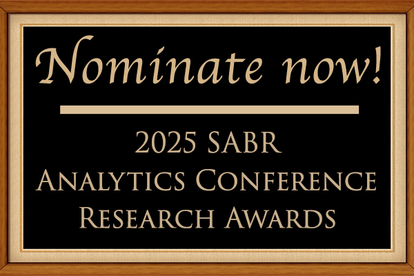 Nominate now for the 2025 SABR Analytics Conference Research Awards