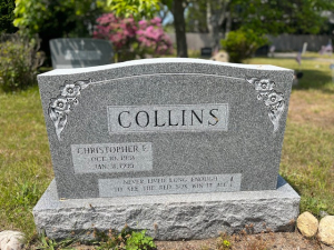 Collins Gravestone (Courtesy of Cynthia Doutrich)