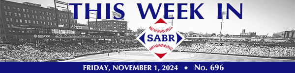 This Week in SABR: November 1, 2024