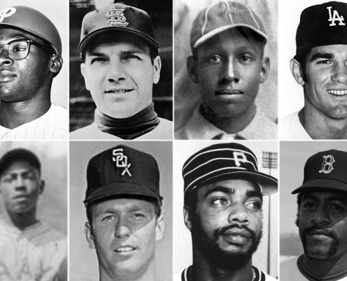 Class of 2025 Classic Baseball Era Hall of Fame candidates (clockwise from top-left):