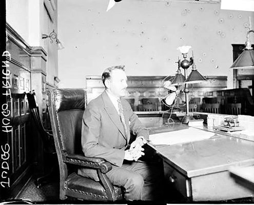 Judge Hugo M. Friend presided over the Black Sox trial during the summer of 1921, less than a year after he was tabbed to fill a temporary vacancy on the Cook County circuit court bench. (Photo: Chicago History Museum, Chicago Daily News Collection, DN-0073350)