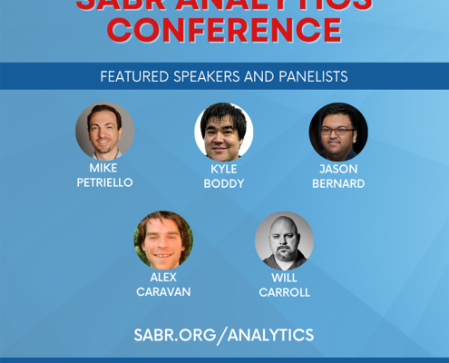 SABR Analytics Conference featured speakers: Mike Petriello, Jason Bernard, Kyle Boddy, Alex Caravan, Will Carroll