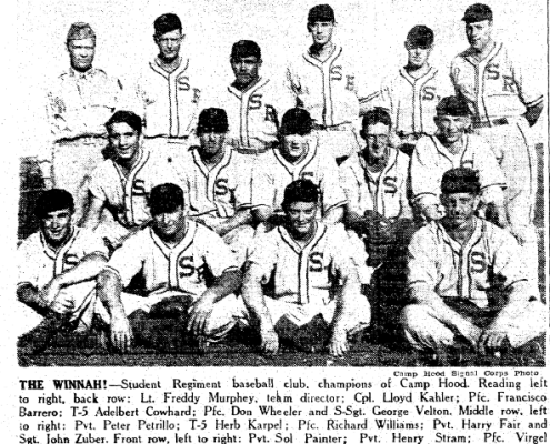 Image of the Fort Hood Student Regiment Team in 1943. Retrieved from tankdestroyer.net