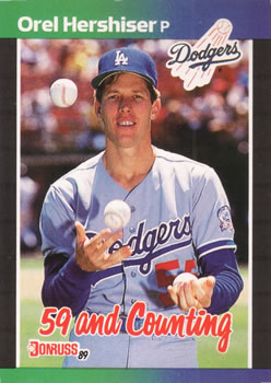 Orel Hershiser, Trading Card Database