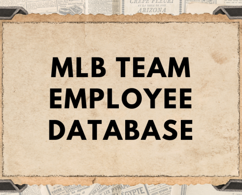 MLB Team Employee Database